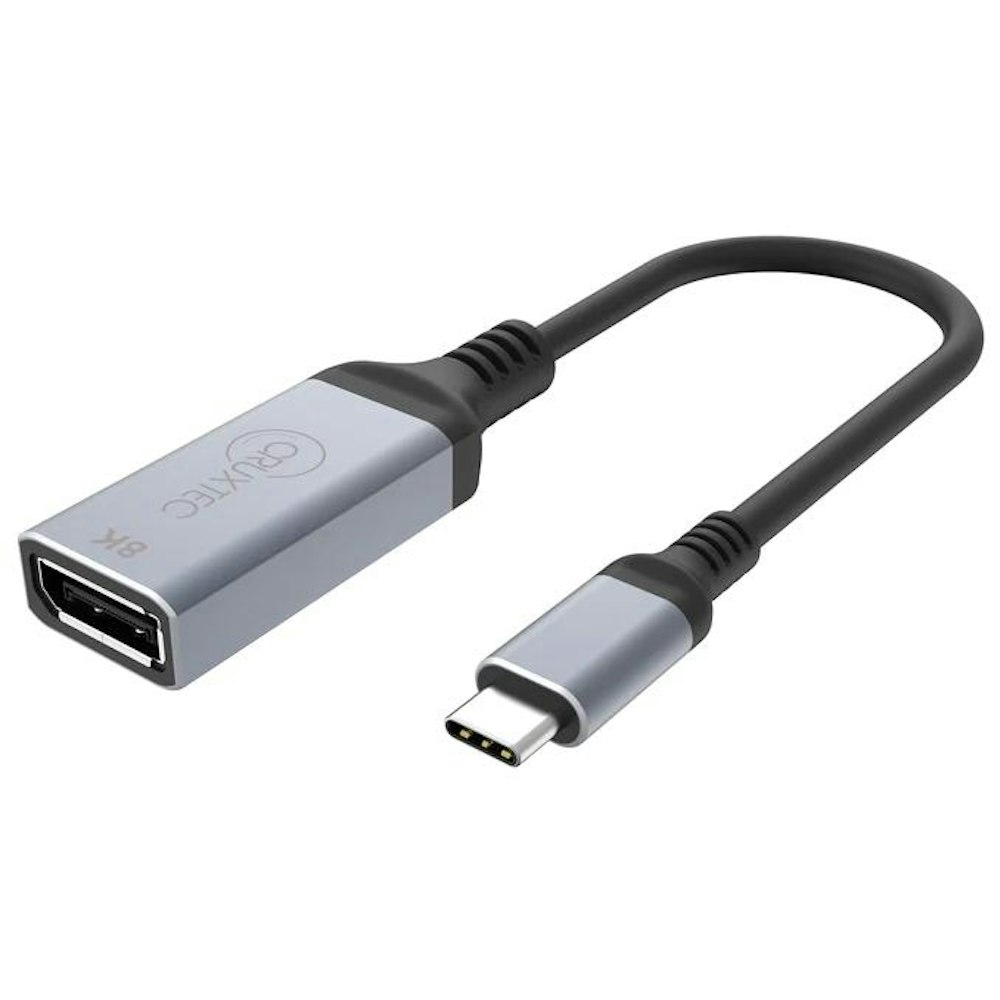 A large main feature product image of Cruxtec CTD8K-SG USB-C to DP 8K Cable Adapter