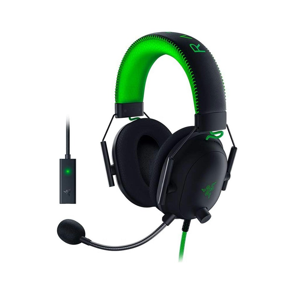 A large main feature product image of EX-DEMO Razer BlackShark V2 - Wired Gaming Headset + USB Sound Card - Special Edition