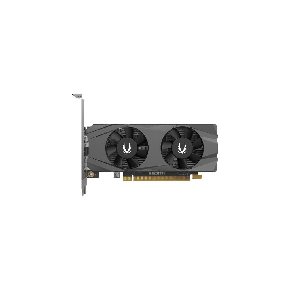 A large main feature product image of ZOTAC GAMING GeForce RTX 3050 6GB GDDR6 LP