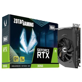 Product image of ZOTAC GAMING GeForce RTX 3050 6GB GDDR6 Solo - Click for product page of ZOTAC GAMING GeForce RTX 3050 6GB GDDR6 Solo