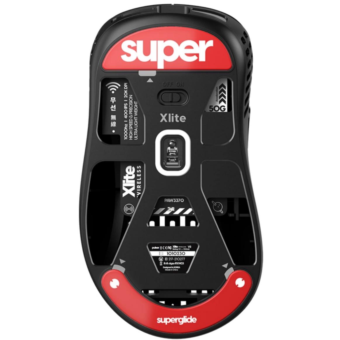 A large main feature product image of Pulsar Superglide 2 Mouse Skates for Pulsar Xlite Wireless (Red)