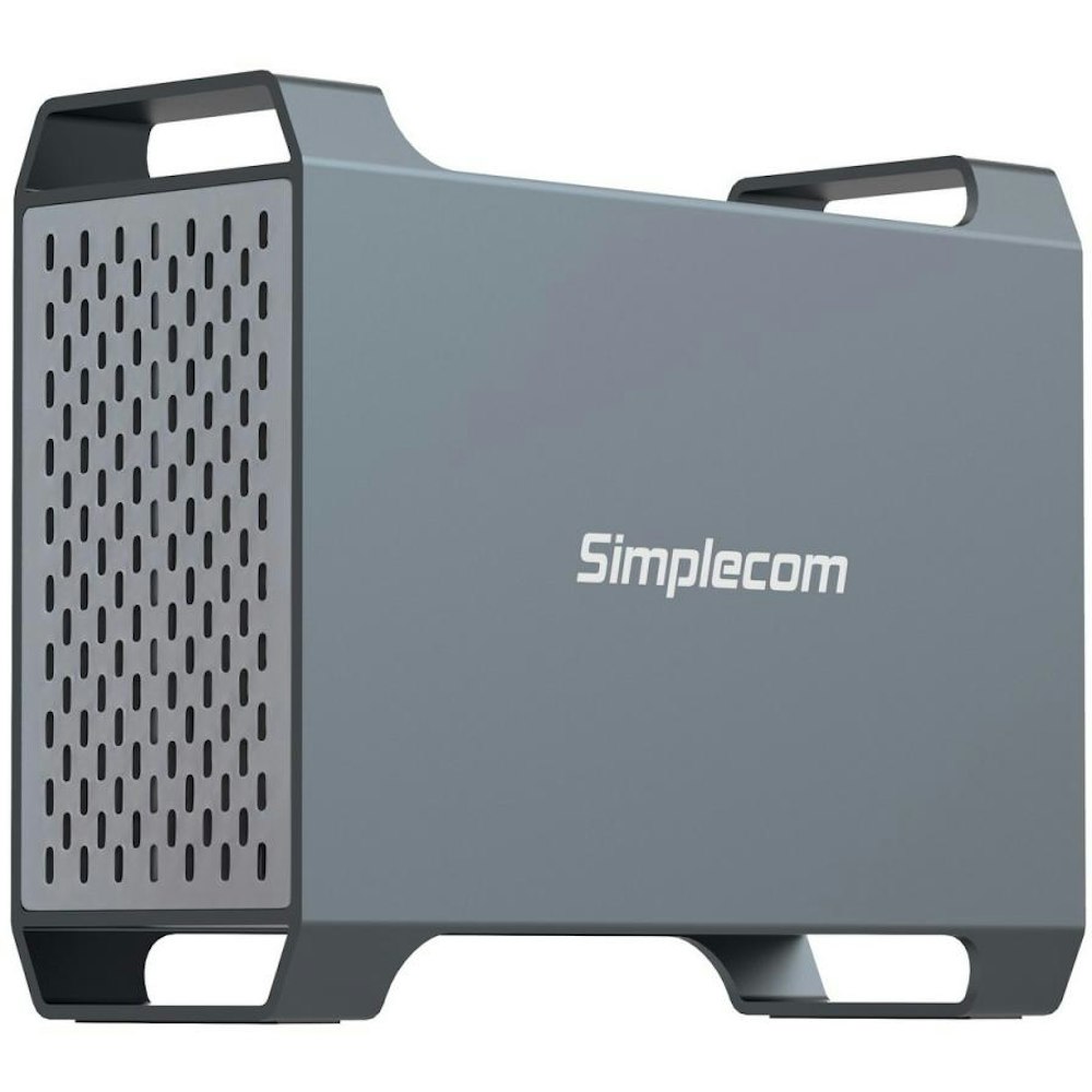 A large main feature product image of Simplecom SE482 SuperSpeed USB Dual Bay 3.5" SATA Hard Drive RAID Enclosure USB-C RAID