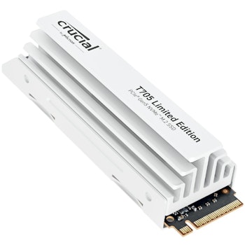 Product image of Crucial T705 w/ Heatsink PCIe Gen5 NVMe M.2 SSD -  2TB White - Click for product page of Crucial T705 w/ Heatsink PCIe Gen5 NVMe M.2 SSD -  2TB White