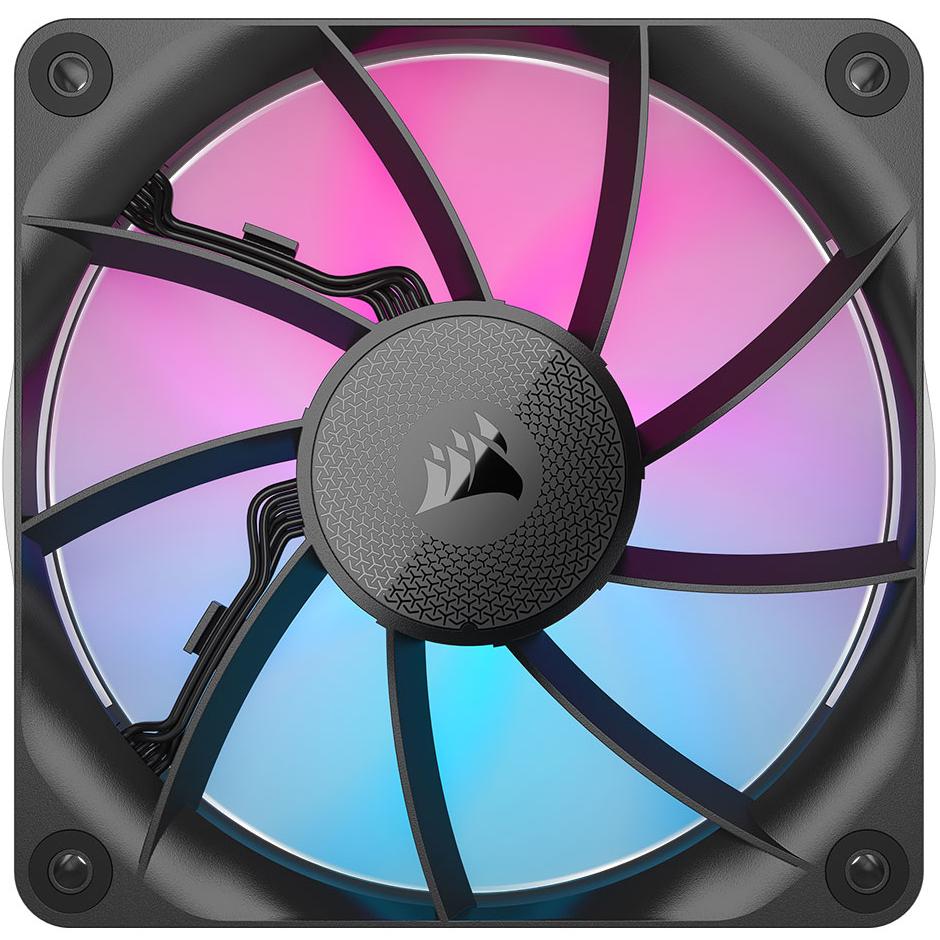 A large main feature product image of Corsair iCUE LINK RX120 RGB - 120mm PWM Modular LCP Fan (Black)