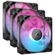 A small tile product image of Corsair iCUE LINK RX120 RGB - 120mm PWM Modular LCP Fan 3-Pack (Black)