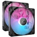 A product image of Corsair iCUE LINK RX140 RGB 140mm PWM Dual Fan Kit - Black