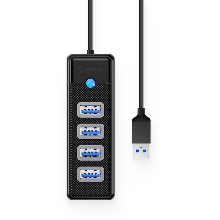 A large main feature product image of ORICO 4 Ports USB-A To USB3.0 HUB