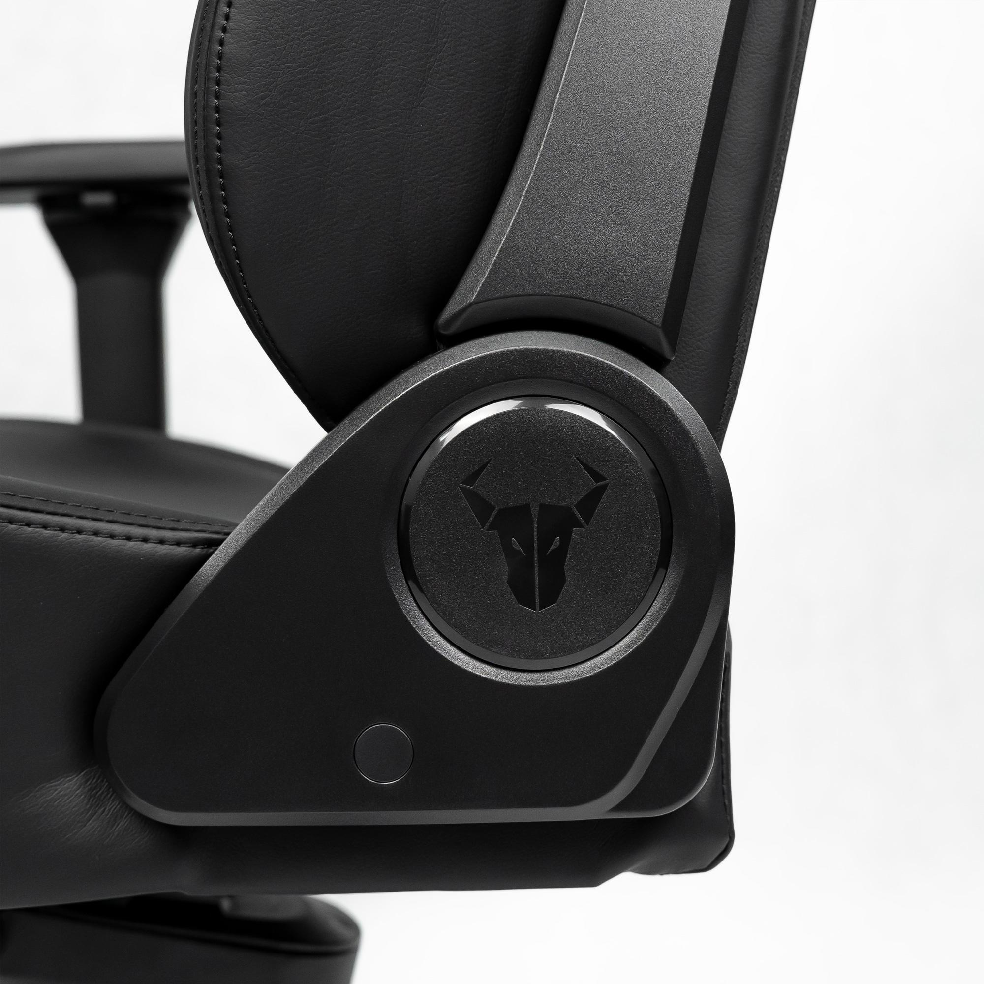 A large main feature product image of BattleBull Crosshair XL Gaming Chair - Black EPU Leather