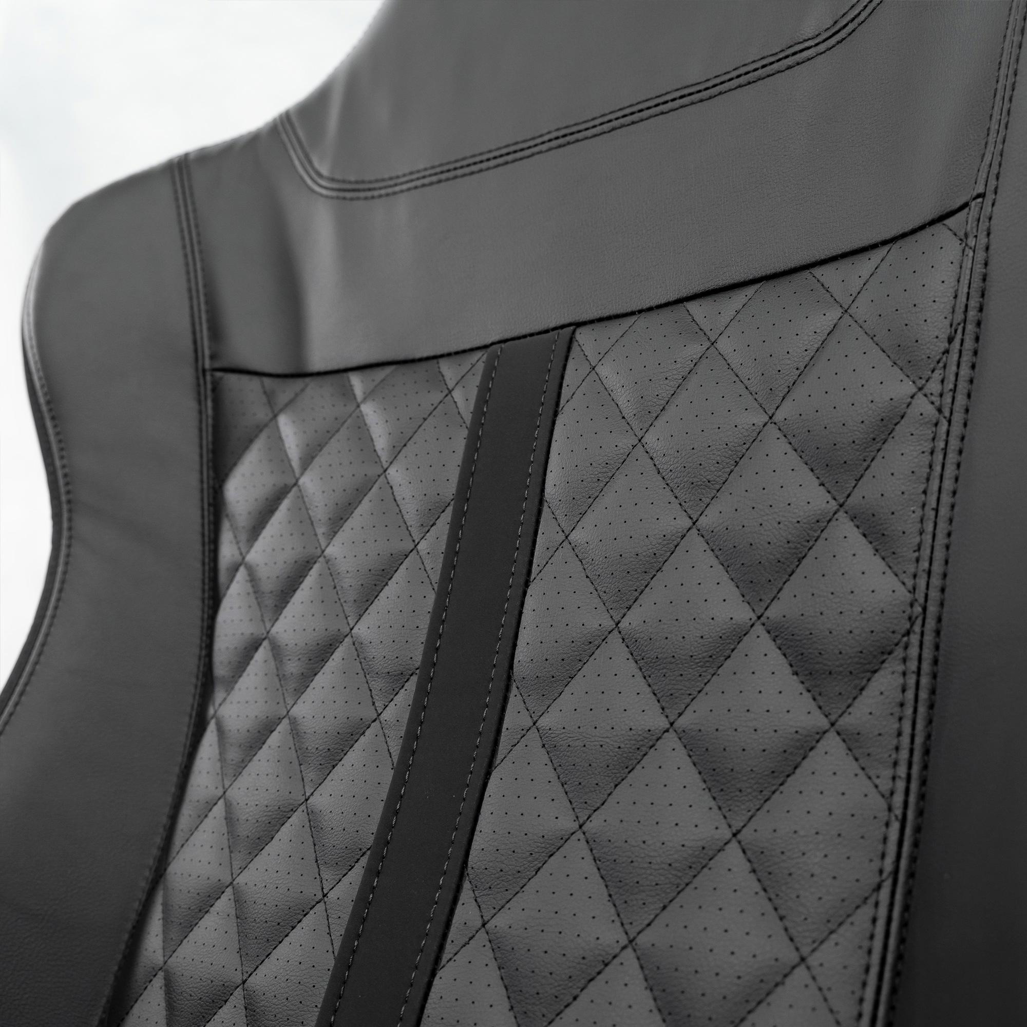 A large main feature product image of BattleBull Crosshair XL Gaming Chair - Black EPU Leather