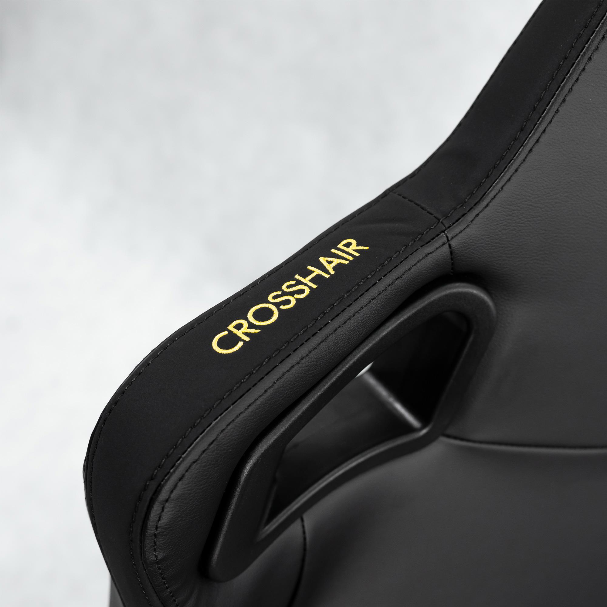 A large main feature product image of BattleBull Crosshair Gaming Chair - Black EPU Leather