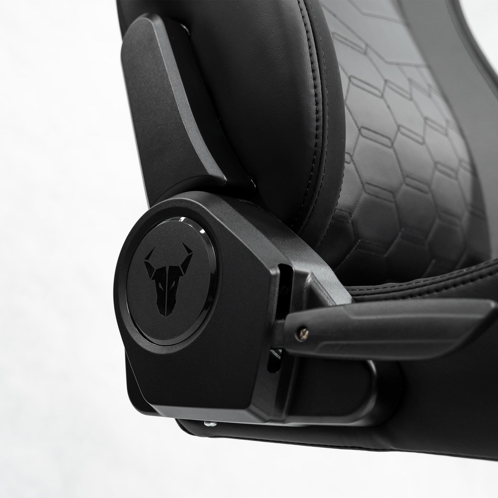 A large main feature product image of BattleBull Crosshair Gaming Chair - Black EPU Leather