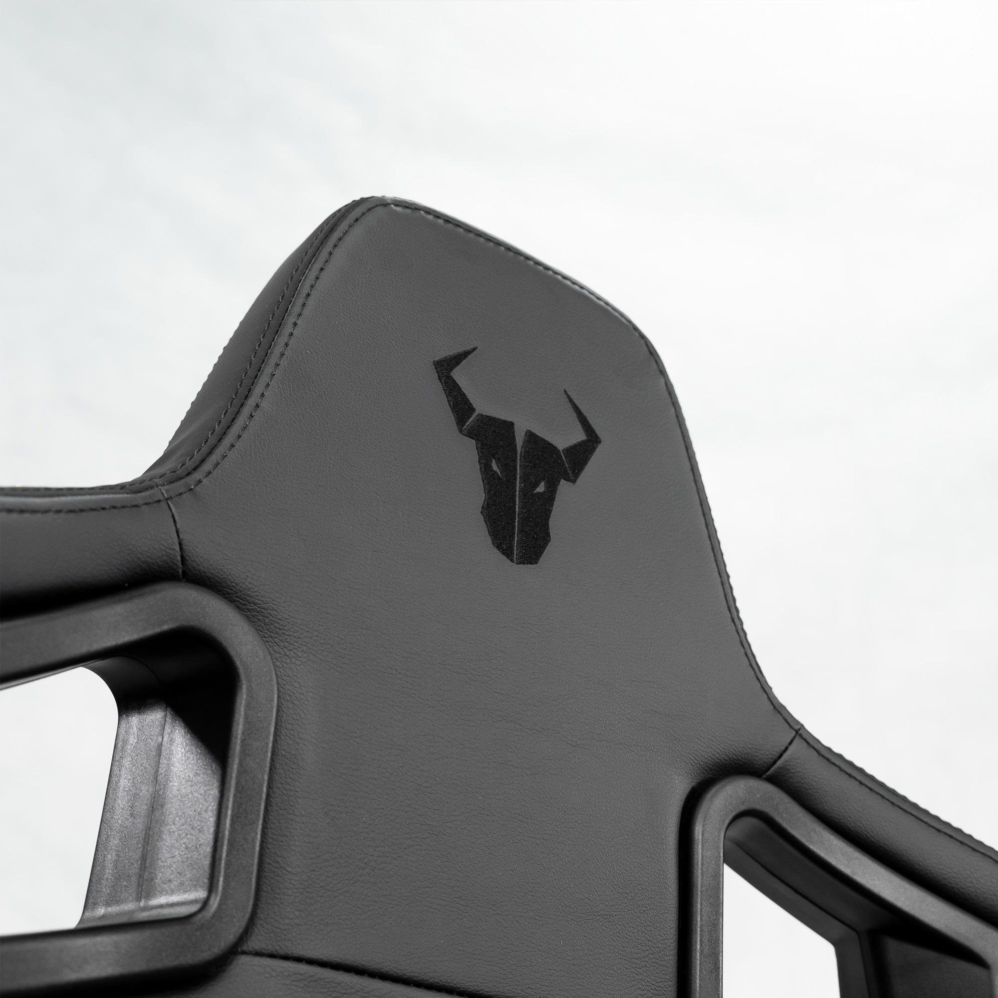 A large main feature product image of BattleBull Crosshair Gaming Chair - Black EPU Leather