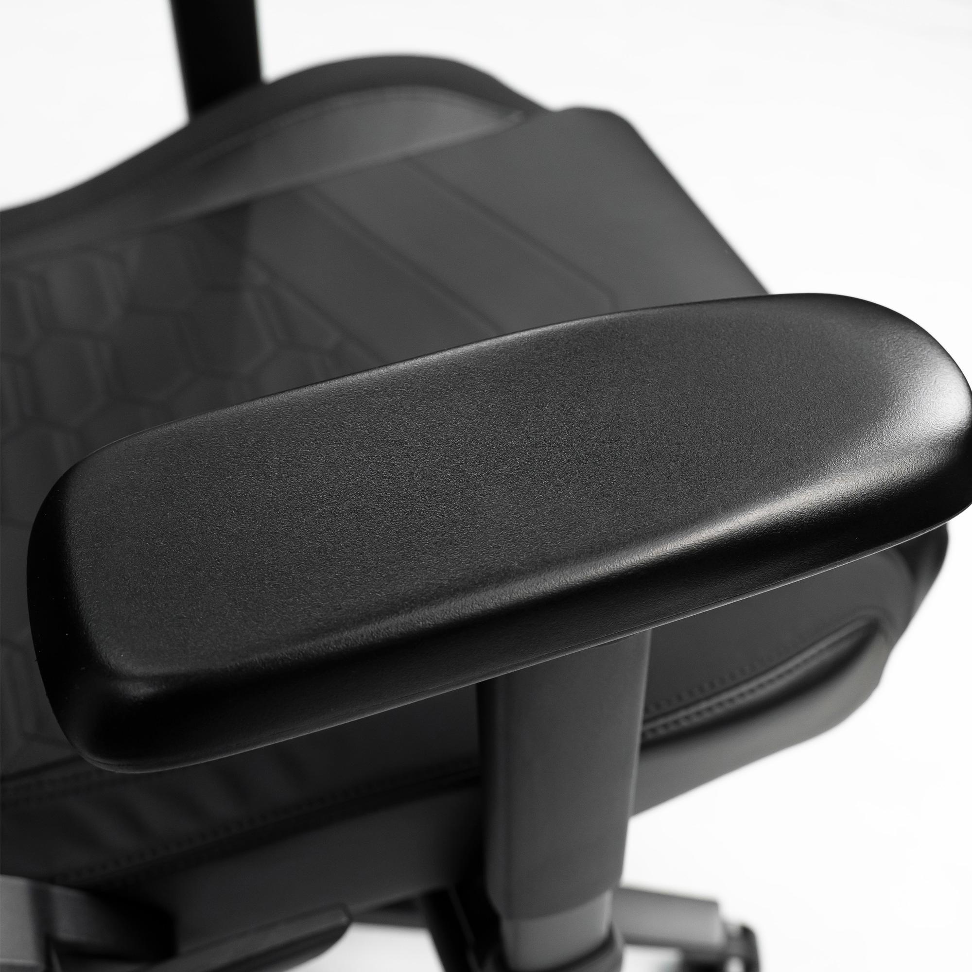 A large main feature product image of BattleBull Crosshair Gaming Chair - Black EPU Leather