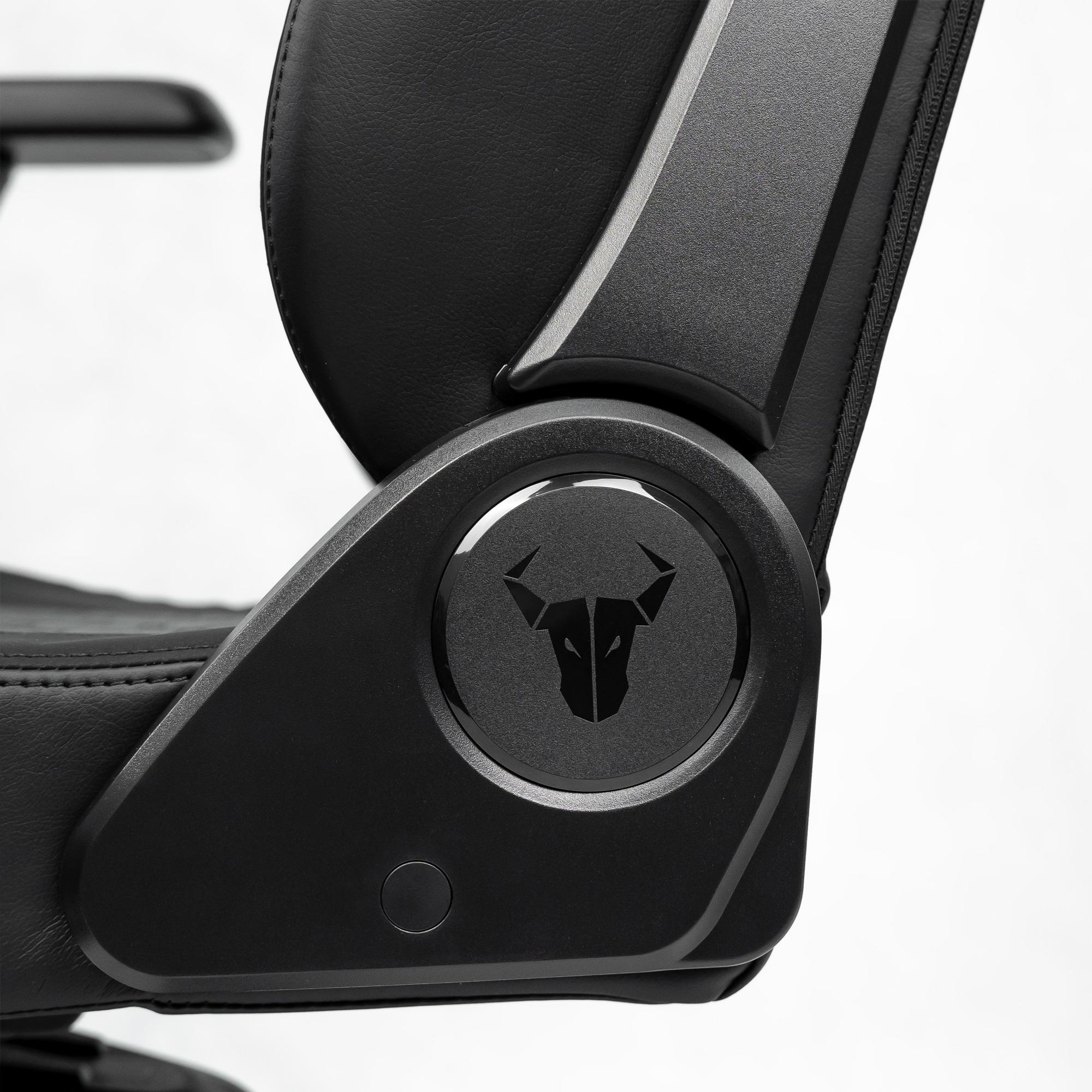 A large main feature product image of BattleBull Crosshair Gaming Chair - Black EPU Leather
