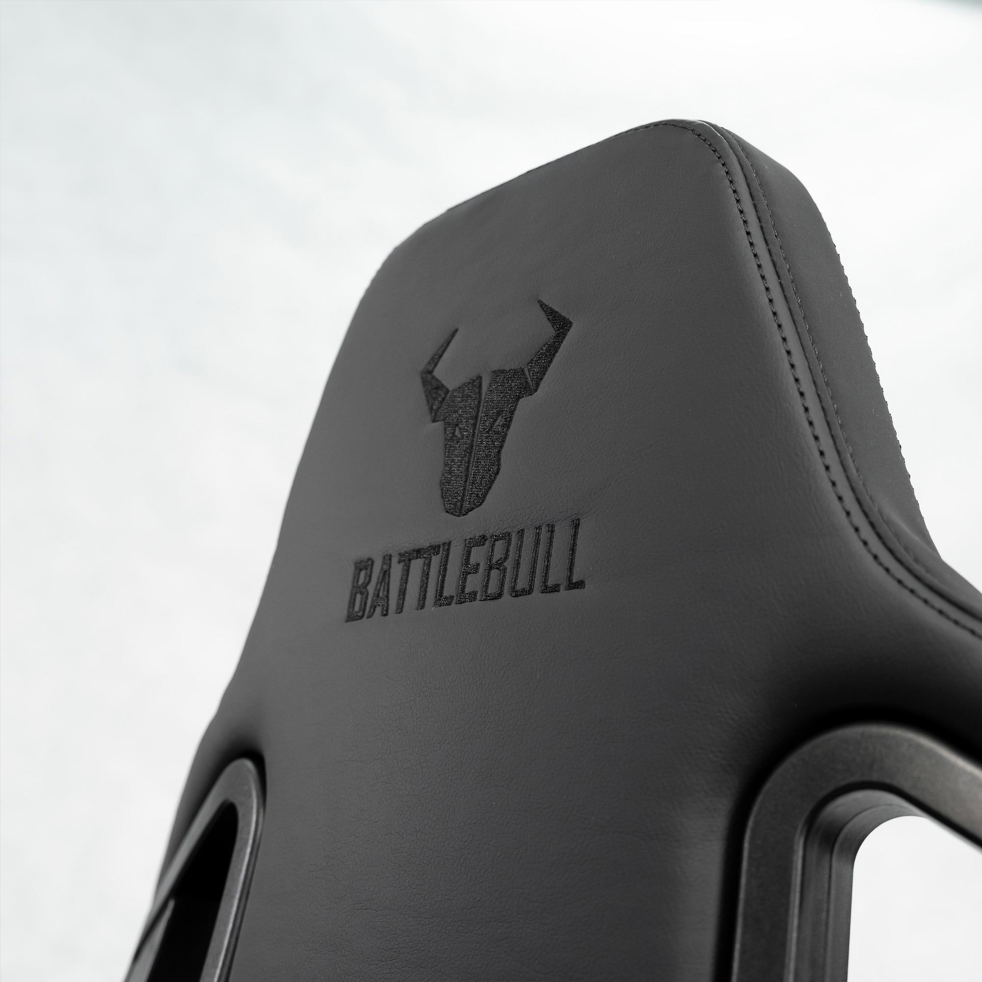 A large main feature product image of BattleBull Crosshair+ Gaming Chair - Black EPU Leather
