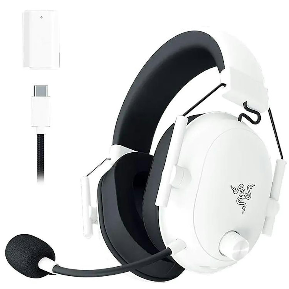 A large main feature product image of Razer BlackShark V2 HyperSpeed - Wireless Ultra-Lightweight Esports Headset (White)