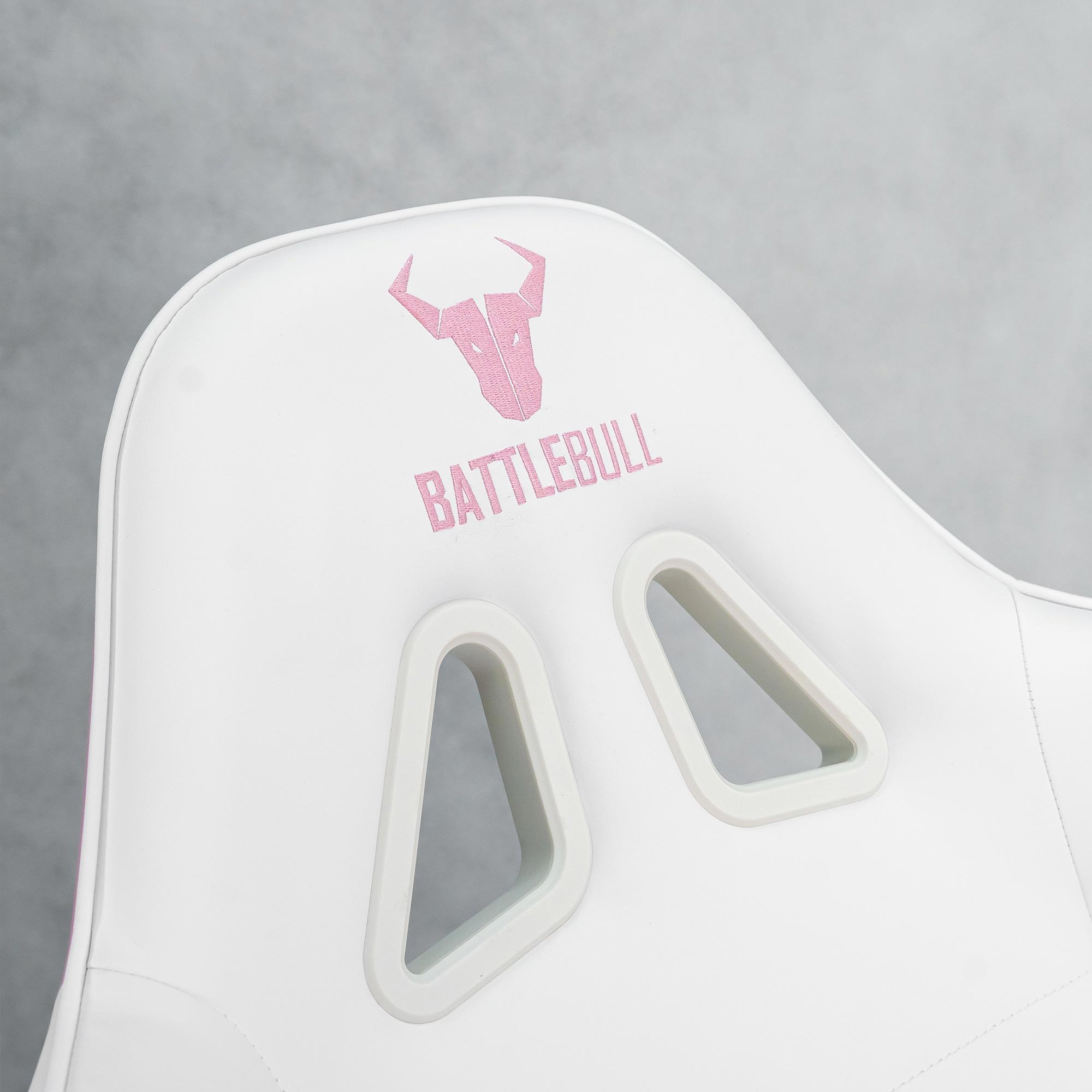 A large main feature product image of BattleBull Combat X Gaming Chair - White/Pink