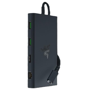 Product image of Razer USB C Dock - 11-in-1 Multiport Adapter - Black - Click for product page of Razer USB C Dock - 11-in-1 Multiport Adapter - Black