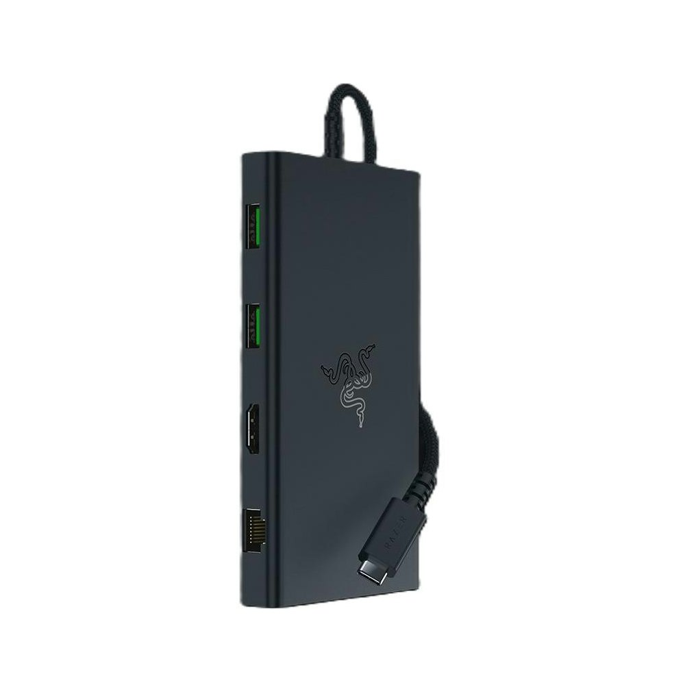A large main feature product image of Razer USB-C Dock - 11-in-1 Multiport Adapter (Black)