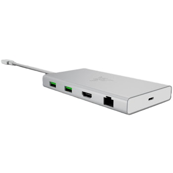 Product image of Razer USB C Dock - 11-in-1 Multiport Adapter - Mercury White - Click for product page of Razer USB C Dock - 11-in-1 Multiport Adapter - Mercury White