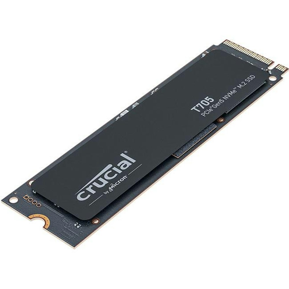 A large main feature product image of Crucial T705 PCIe Gen5 NVMe M.2 SSD - 4TB