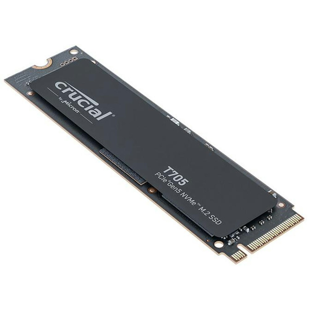 A large main feature product image of Crucial T705 PCIe Gen5 NVMe M.2 SSD - 4TB