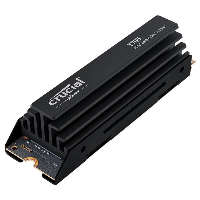 Crucial T705 w/ Heatsink PCIe Gen5 NVMe M.2 SSD 2TB PLE Computers