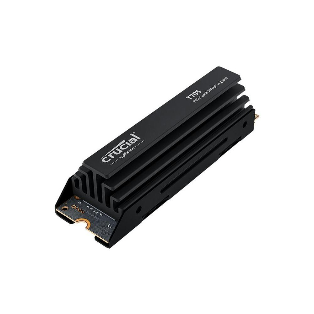 A large main feature product image of Crucial T705 w/ Heatsink PCIe Gen5 NVMe M.2 SSD - 2TB