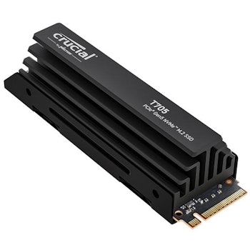 Product image of Crucial T705 w/ Heatsink PCIe Gen5 NVMe M.2 SSD - 4TB - Click for product page of Crucial T705 w/ Heatsink PCIe Gen5 NVMe M.2 SSD - 4TB