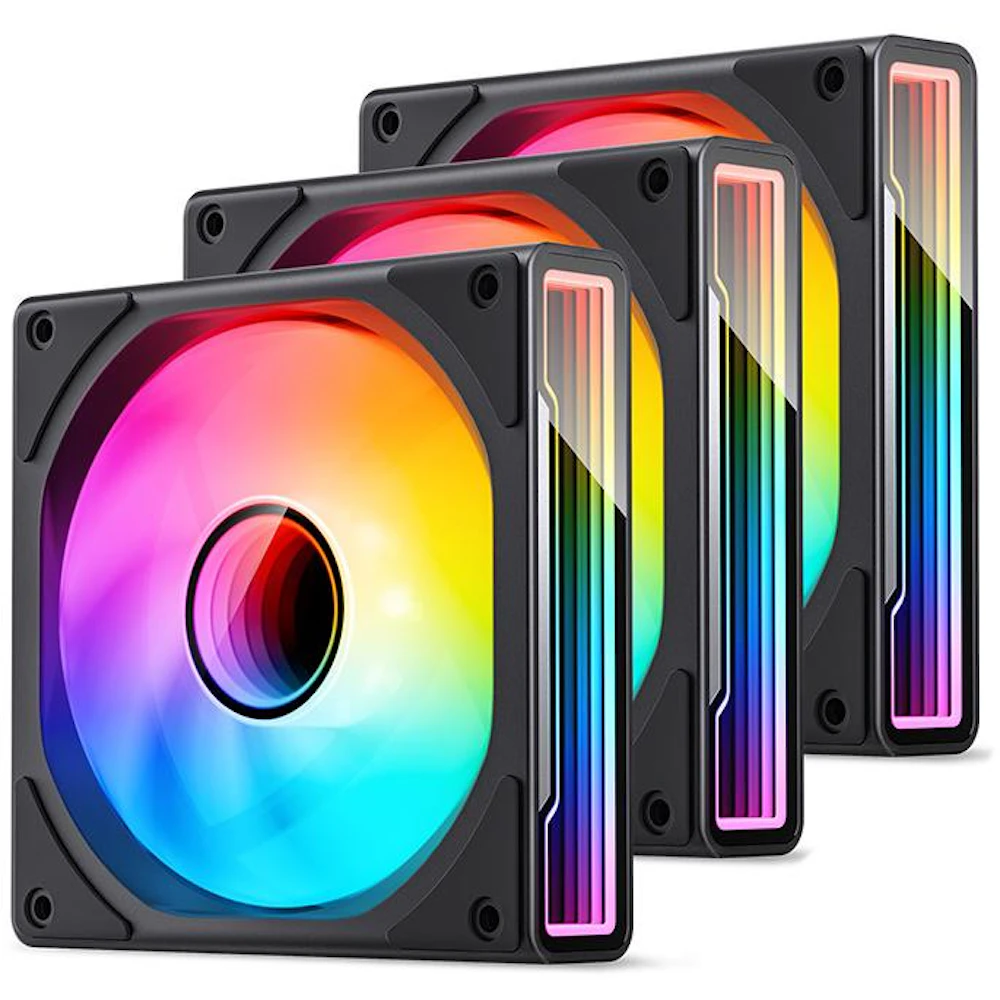 Jonsbo ZK-120 ARGB 120mm PWM Modular Fan 3-Pack (Black)