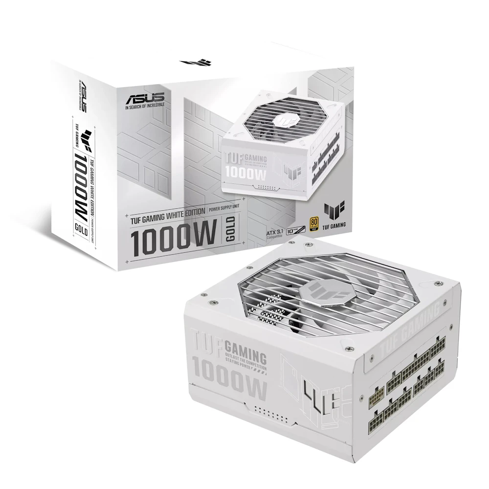 ASUS TUF Gaming 1000W Gold PCIe 5.0 ATX Modular PSU (White)