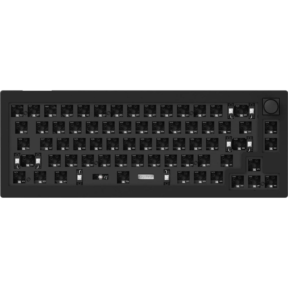 A large main feature product image of EX-DEMO Keychron V2 65% Mechanical Keyboard - Carbon Black (Brown Switch)