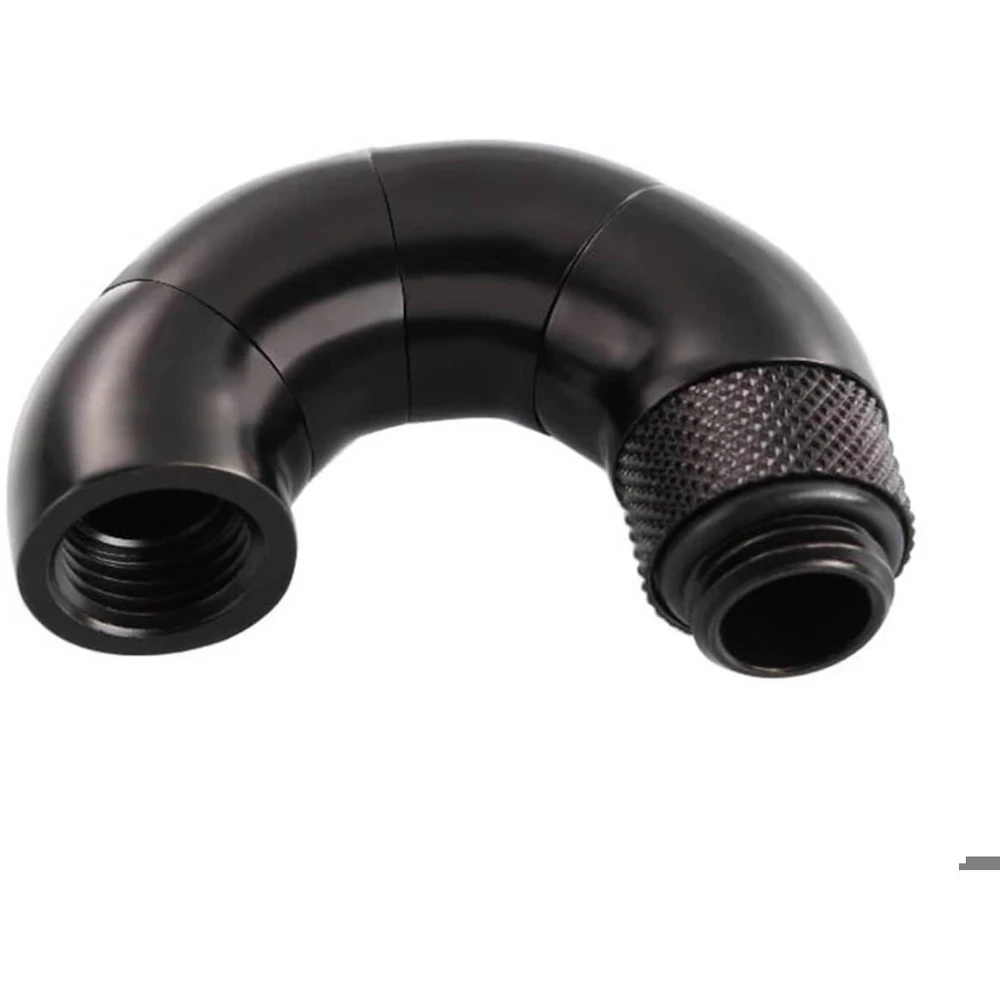Bykski G1/4" 180 Degree Triple Rotary Elbow Fitting (Black)