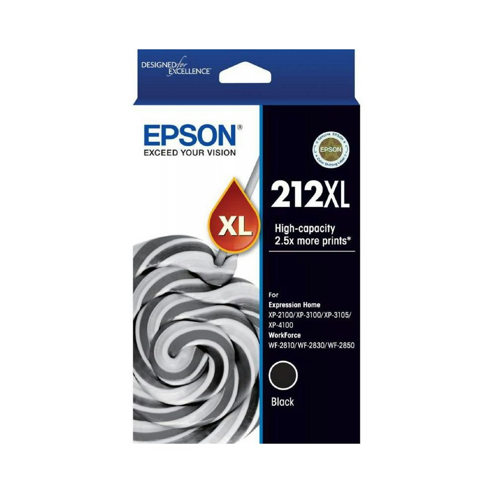 A large main feature product image of Epson 212XL Black Cartridge