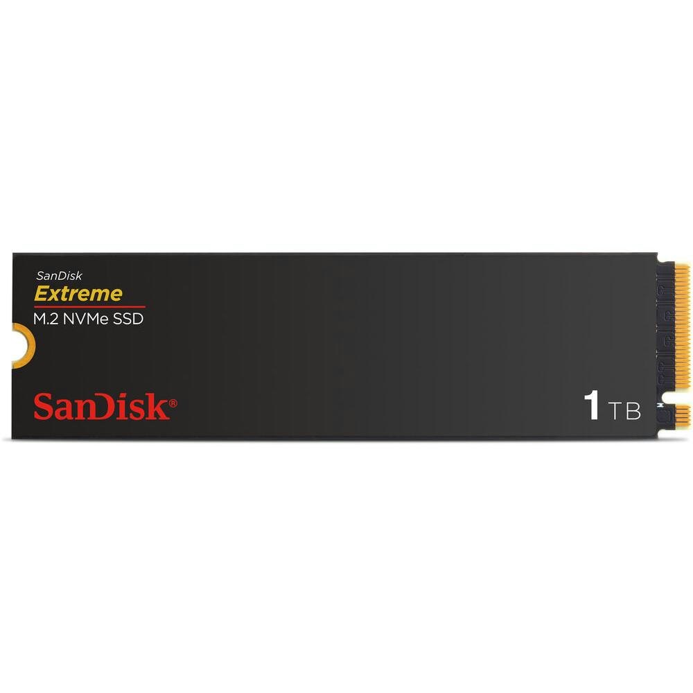 A large main feature product image of SanDisk Extreme PCIe Gen4 NVMe M.2 SSD - 1TB