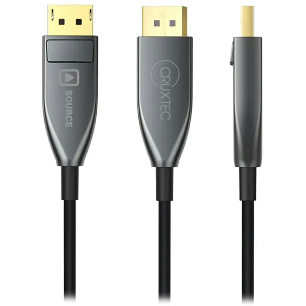 A large main feature product image of EX-DEMO Cruxtec DisplayPort 1.4 8K Active Optical Fiber Male to Male Cable - 10m