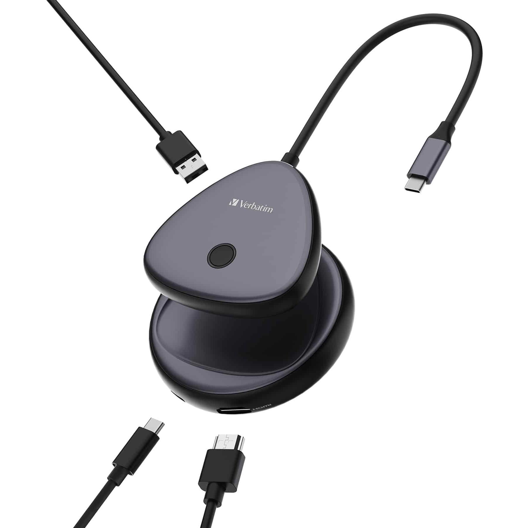 Verbatim USB C Wireless 4K HDMI Adapter PLE Computers