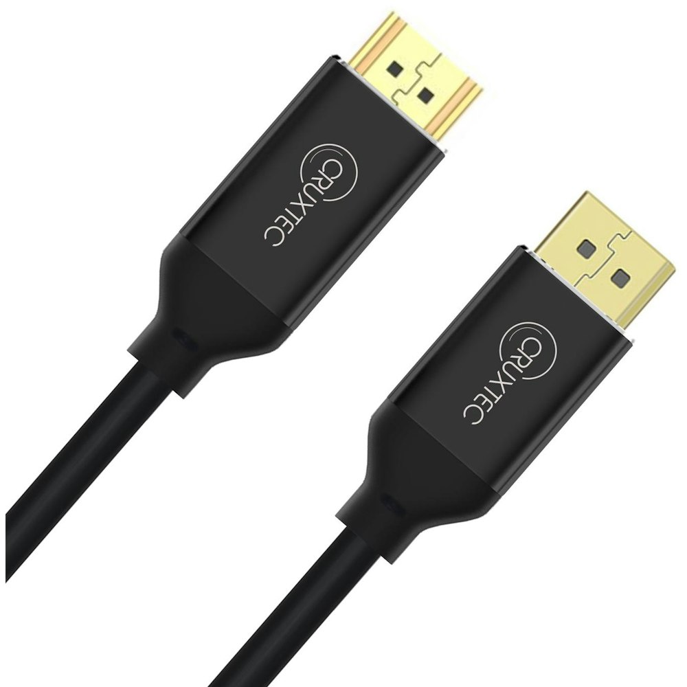 A large main feature product image of EX-DEMO Cruxtec Displayport to HDMI 2.1 Cable - 2m