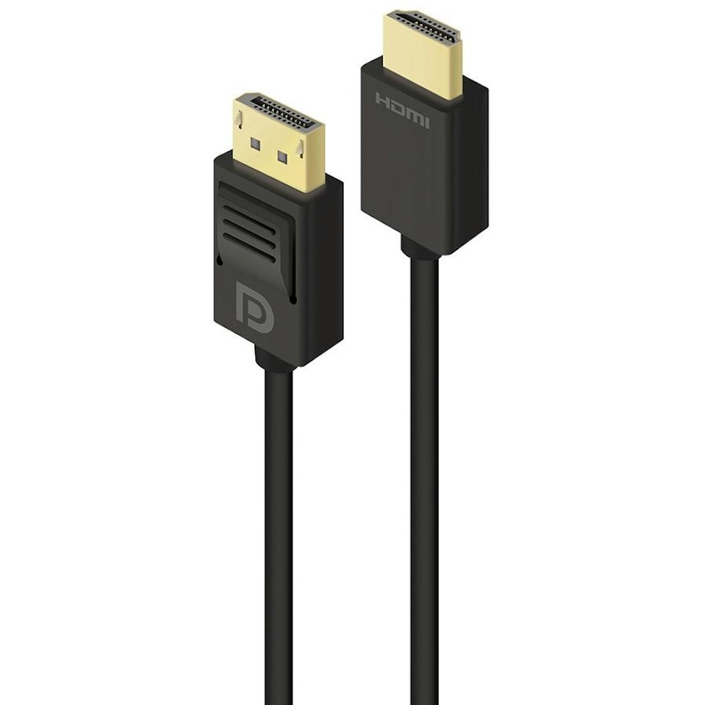 A large main feature product image of ALOGIC SmartConnect DisplayPort to HDMI 5m Cable - Male to Male