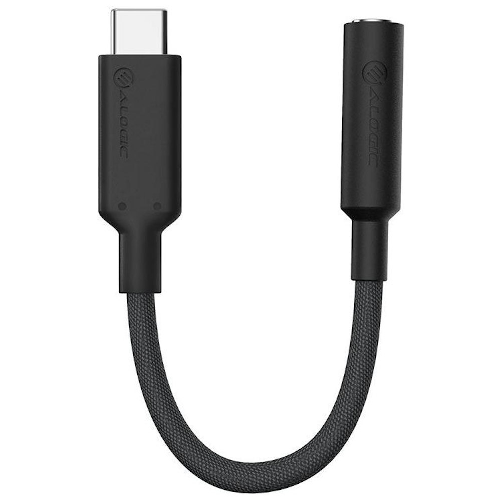 A large main feature product image of ALOGIC Elements PRO USB Type-C to 3.5mm Audio Adapter - Black