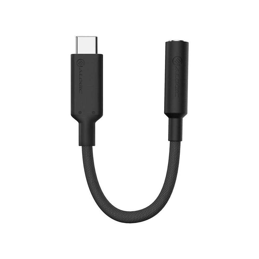 A large main feature product image of ALOGIC Elements PRO USB Type-C to 3.5mm Audio Adapter - Black