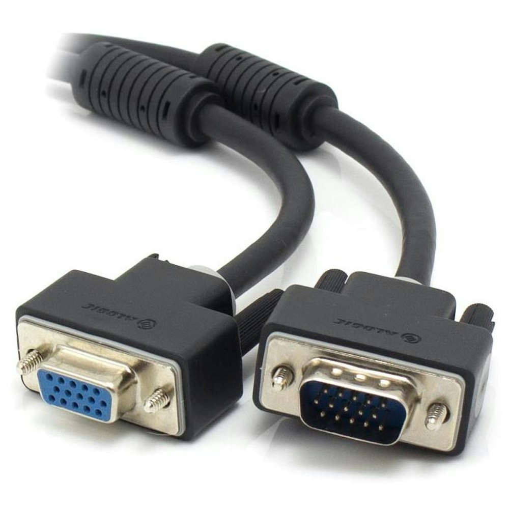 A large main feature product image of ALOGIC 2m VGA/SVGA Premium Shielded Monitor Extension Cable With Filter - Male to Female