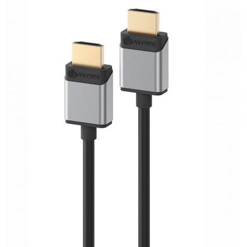 A large main feature product image of ALOGIC Super Ultra 8K HDMI to HDMI 2.1 Cable – Space Grey - 1m