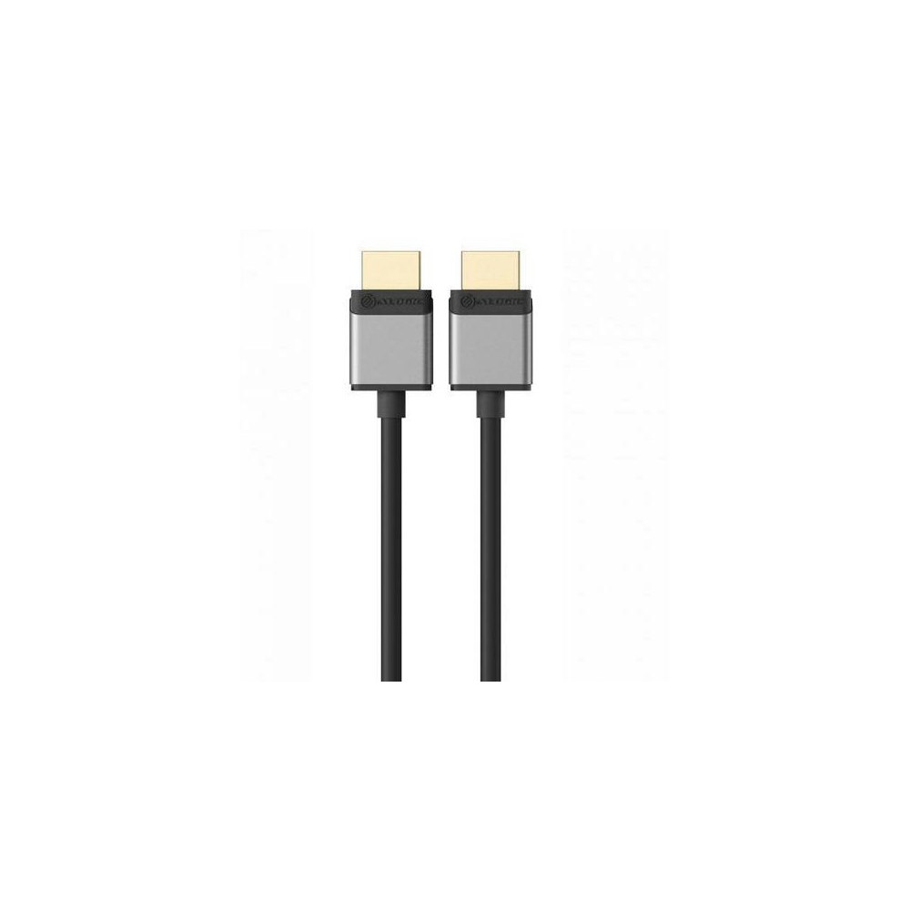 A large main feature product image of ALOGIC Super Ultra 8K HDMI to HDMI 2.1 Cable – Space Grey - 1m
