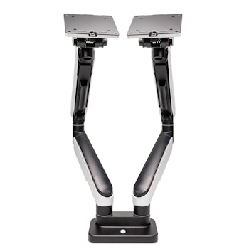 Product image of GamerChief Pro Gaming Dual Monitor Arm - Greyish White w/RGB - Click for product page of GamerChief Pro Gaming Dual Monitor Arm - Greyish White w/RGB