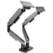 A product image of GamerChief Pro Gaming Dual Monitor Arm - Dark Grey w/RGB