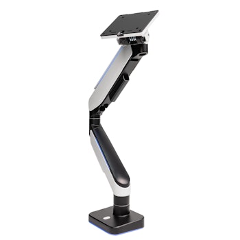 Product image of GamerChief Pro Gaming Single Monitor Arm - Greyish White w/RGB - Click for product page of GamerChief Pro Gaming Single Monitor Arm - Greyish White w/RGB