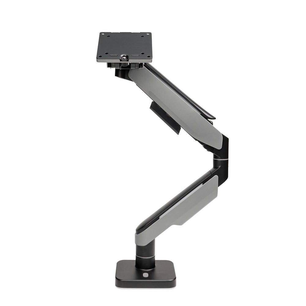 A large main feature product image of GamerChief Pro Gaming Single Monitor Arm - Dark Grey w/RGB