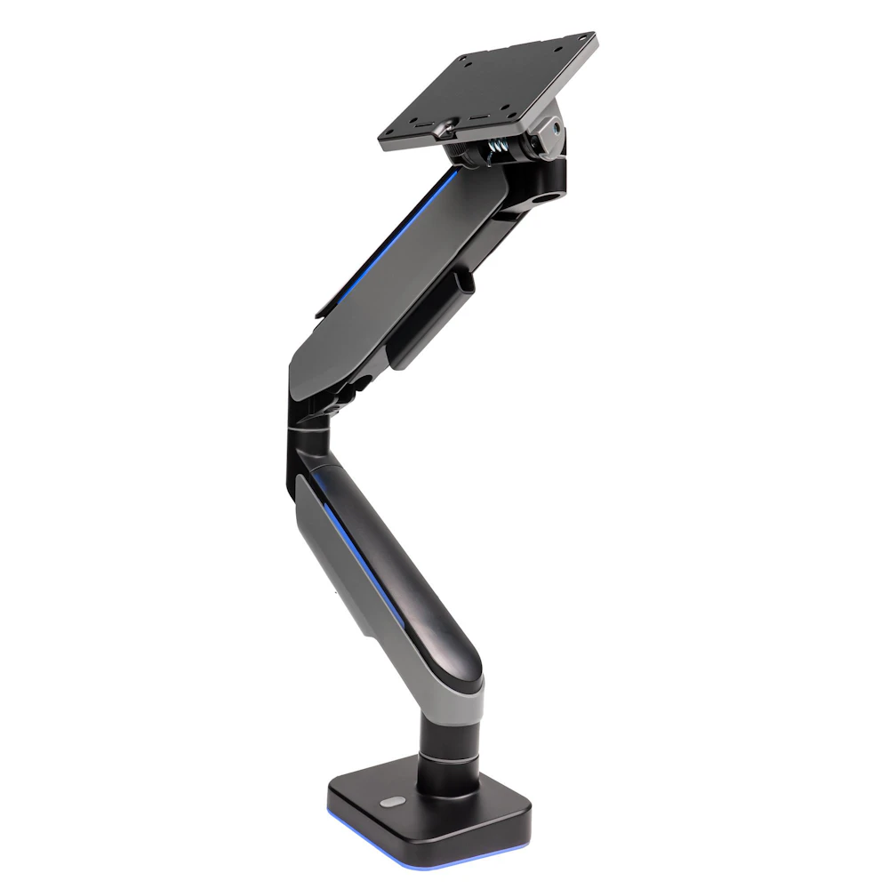 GamerChief Pro Gaming Single Monitor Arm - Dark Grey w/RGB