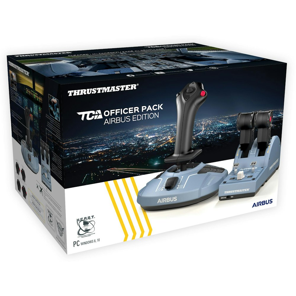 A large main feature product image of Thrustmaster TCA Officer Pack Airbus Edition - Joystick & Throttle for PC